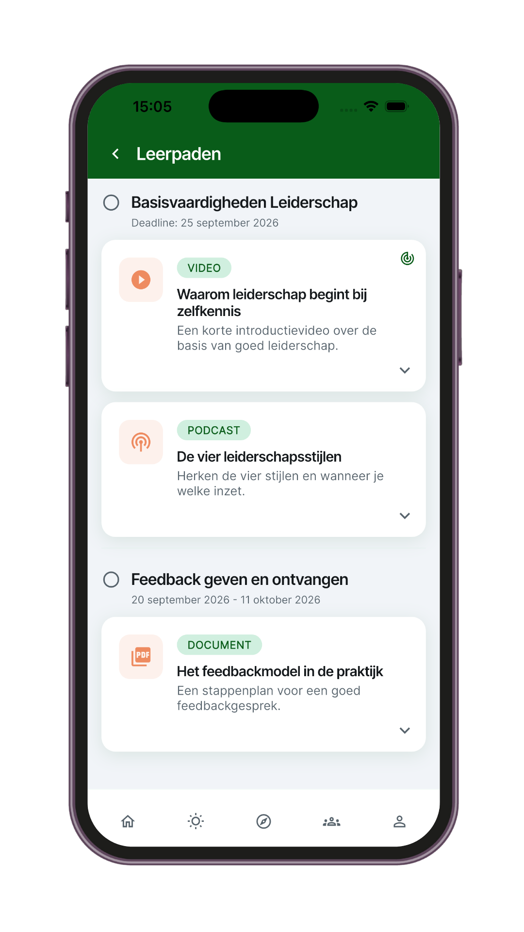 Leerpaden in behapbare stappen